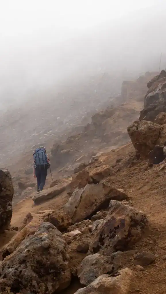 Nouvelle Zélande tongariro volcan trek
