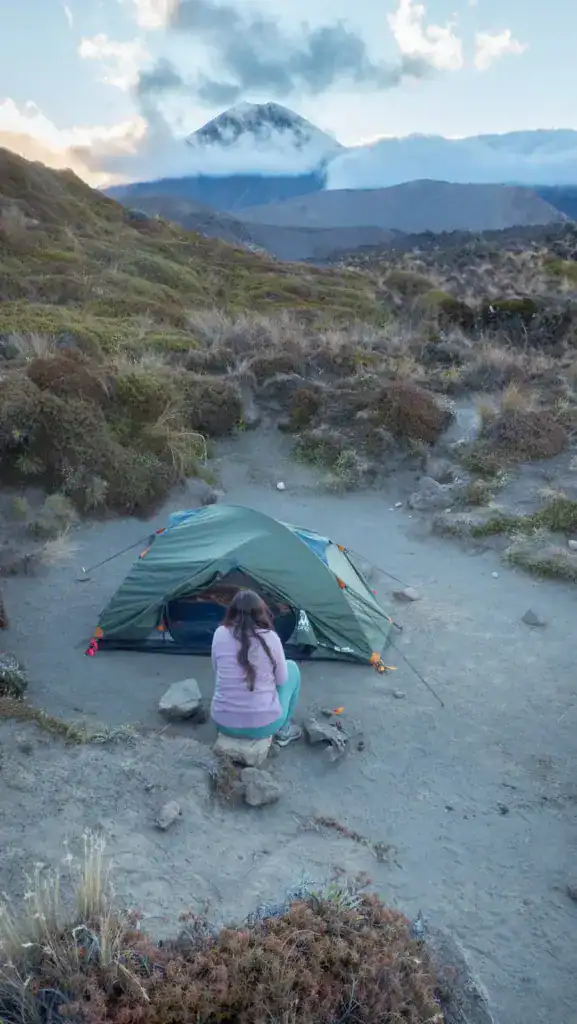 Nouvelle Zélande tongariro bivouac
